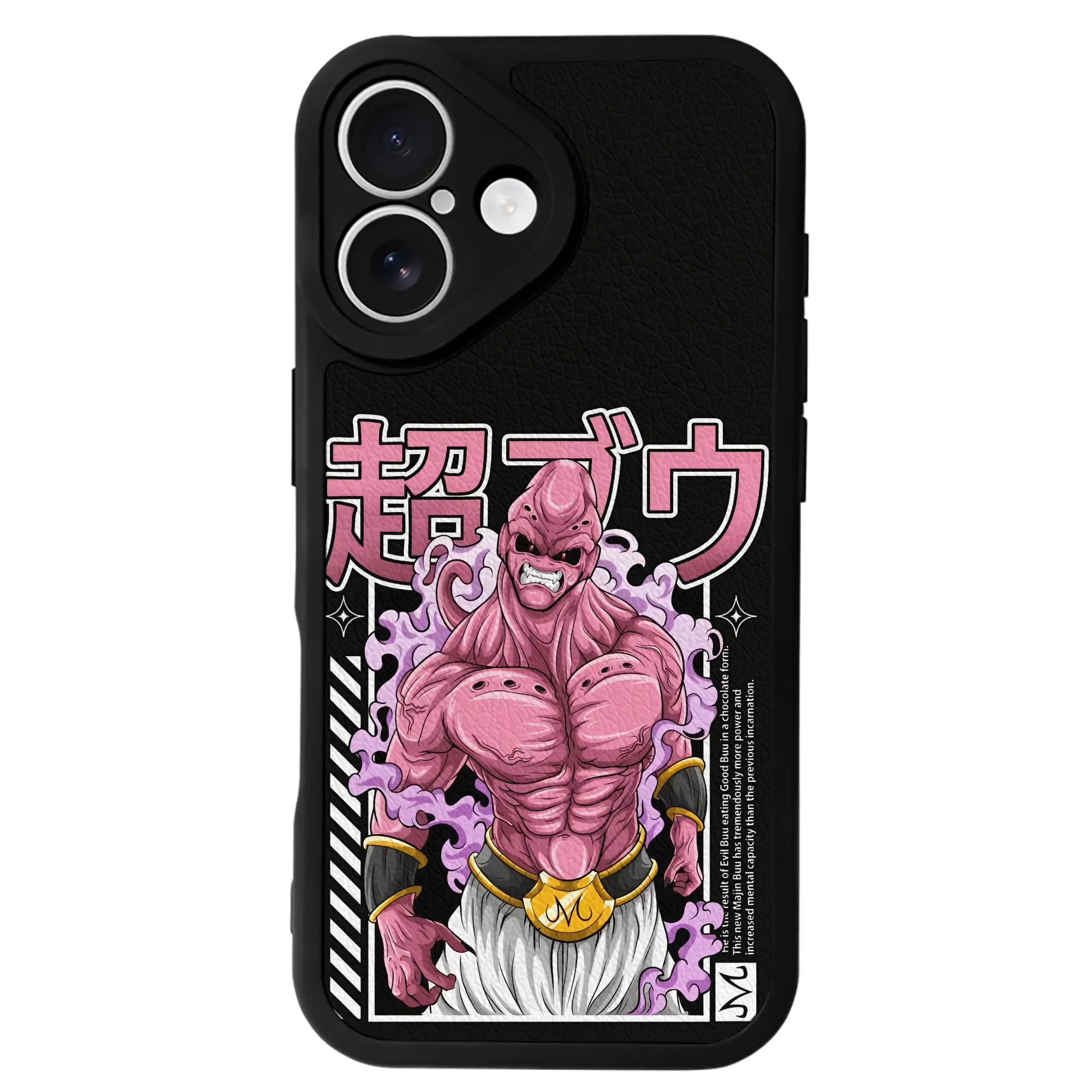 ドラゴンボール グッズ まじん ブウ - IPhone 16シリーズ対応 ・ シリコンスマホケース ・ レザー調 ・ 高精度フィット ・ 耐衝撃 ・ ワイヤレス充電対応 ・ 精密カット
